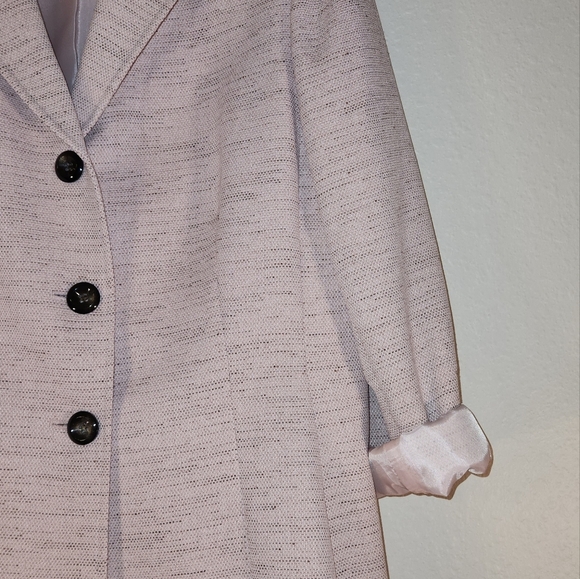 Collections for Le Suit Vntg Powder Pink w Blk Threading Blazer. Sz 14. - Picture 6 of 11